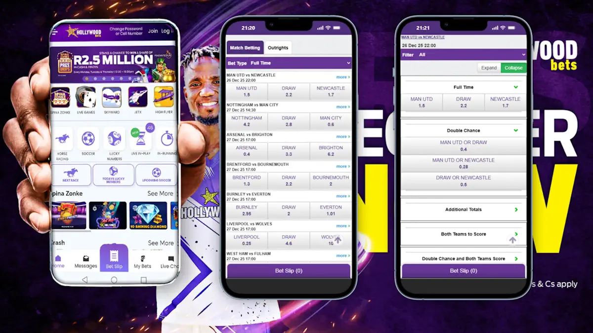 HollywoodBets Sports Betting App Screenshot